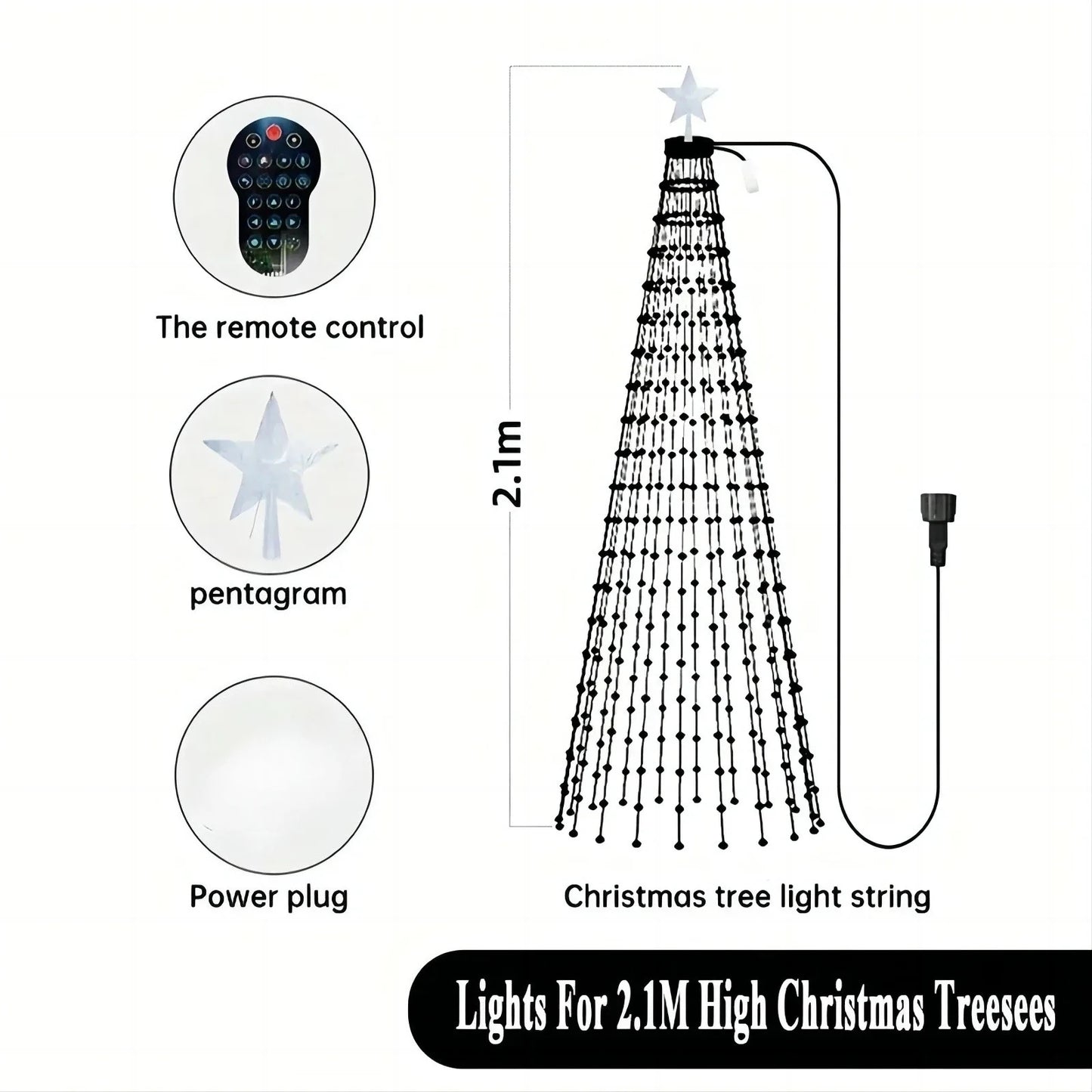 Christmas Tree LED Lights 400LEDs Smart RGB LED String Lights Holiday Decoration for Indoor Outdoor Tree APP/Remote Control