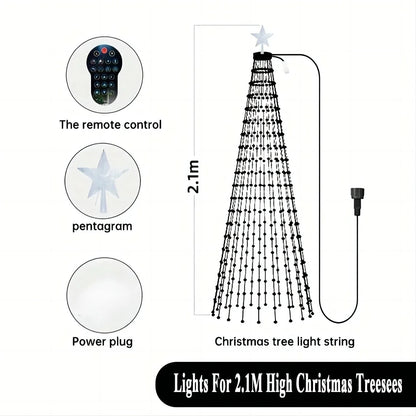 Christmas Tree LED Lights 400LEDs Smart RGB LED String Lights Holiday Decoration for Indoor Outdoor Tree APP/Remote Control