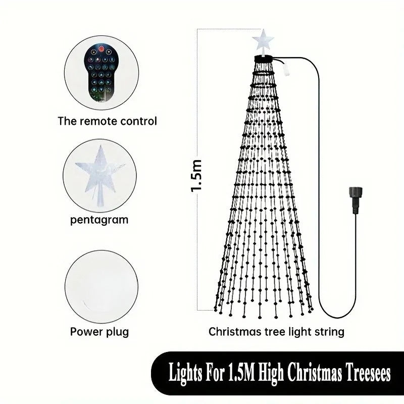 Christmas Tree LED Lights 400LEDs Smart RGB LED String Lights Holiday Decoration for Indoor Outdoor Tree APP/Remote Control