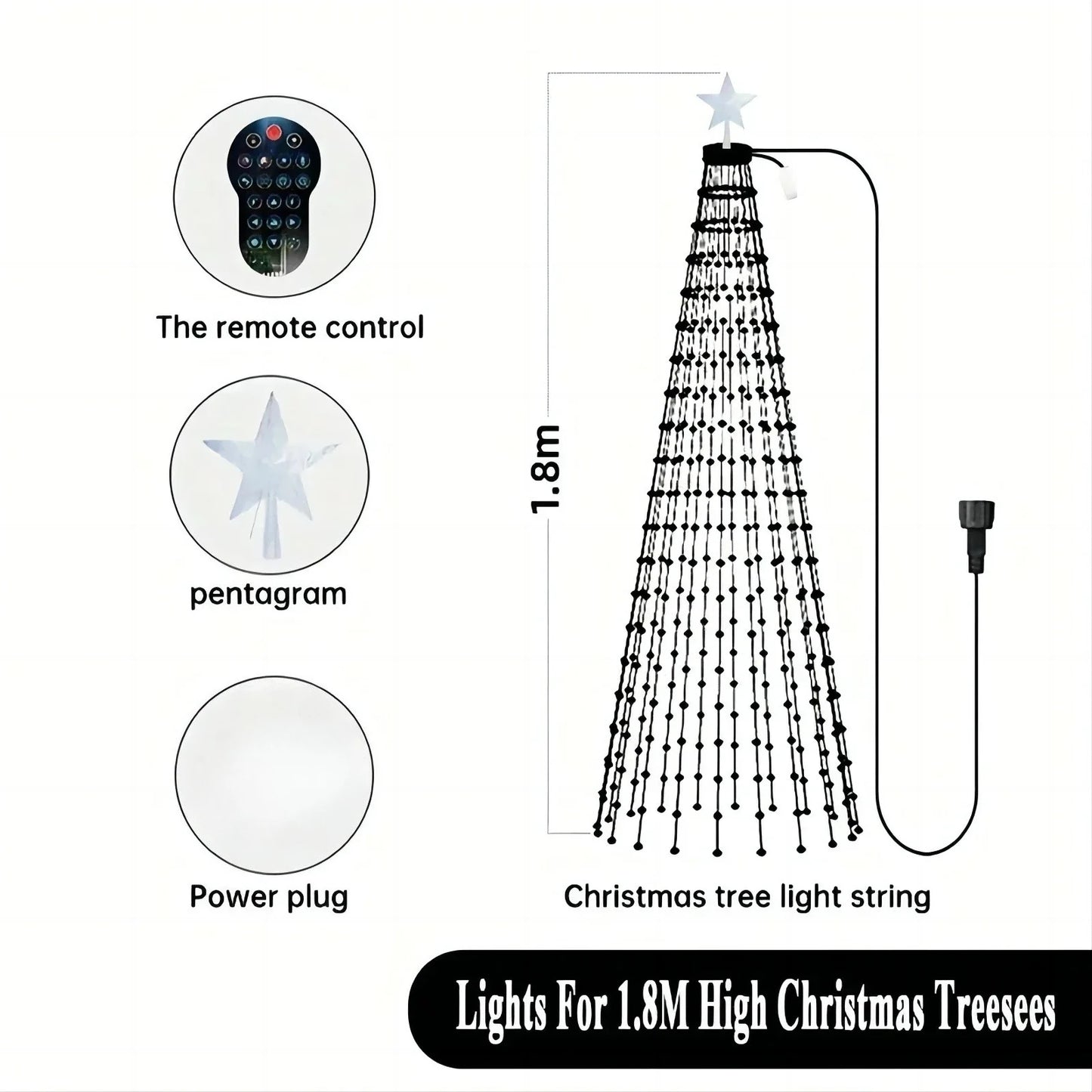 Christmas Tree LED Lights 400LEDs Smart RGB LED String Lights Holiday Decoration for Indoor Outdoor Tree APP/Remote Control