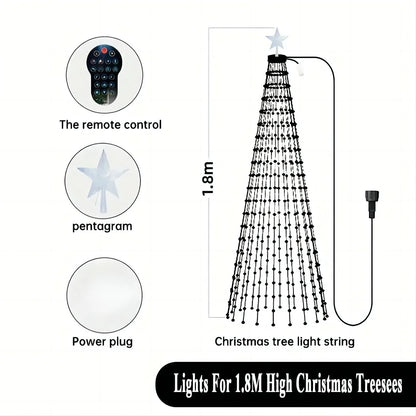 Christmas Tree LED Lights 400LEDs Smart RGB LED String Lights Holiday Decoration for Indoor Outdoor Tree APP/Remote Control