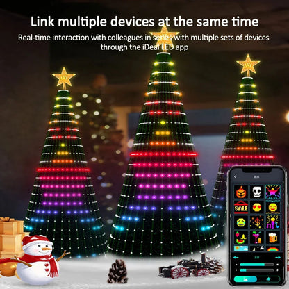 Christmas Tree Star Lights Smart RGB Christmas Light with Remote Timer Music Sync Bluetooth App Controlled Holiday Lighting